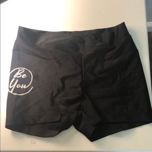BE you spandex cheer shorts